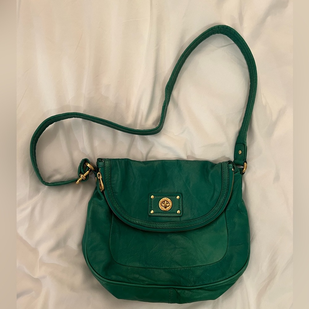 Marc by Marc Jacobs Turnlock Natasha green leather handbag